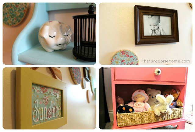 Pink and Turquoise Nursery Room for a girl
