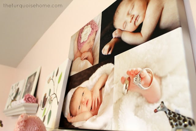 Pink and Turquoise Nursery Room for a girl