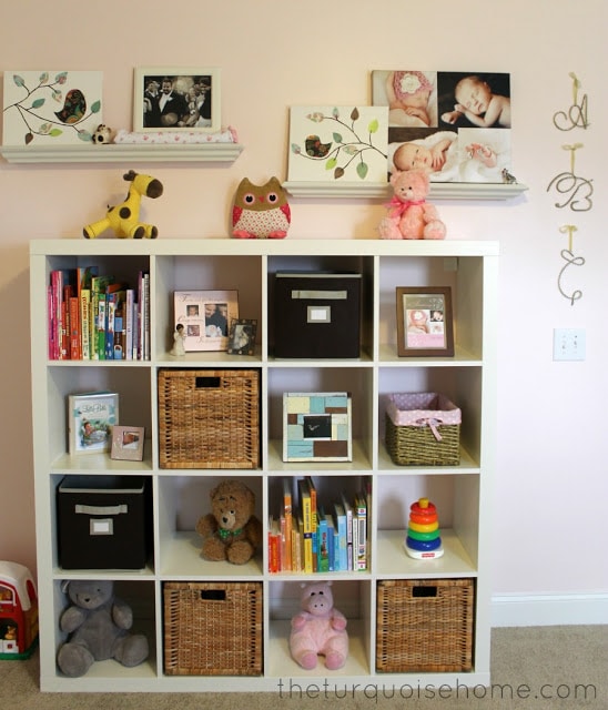 Pink and Turquoise Nursery Room for a girl
