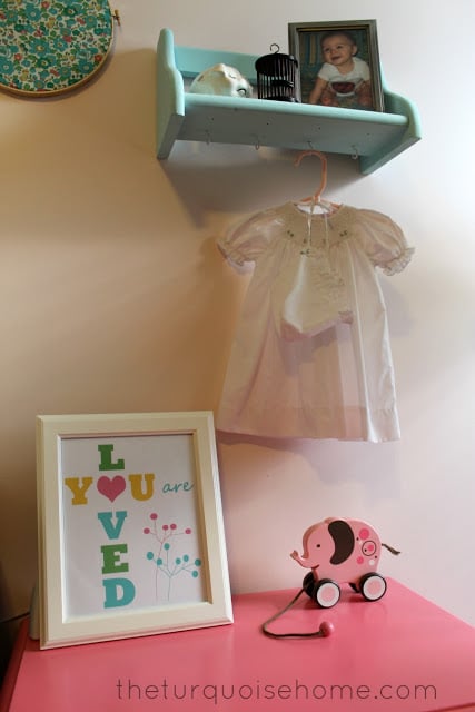Pink and Turquoise Nursery Room for a girl