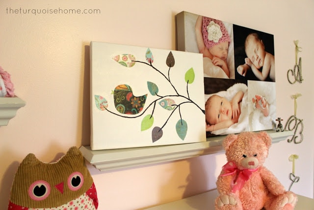 Pink and Turquoise Nursery Room for a girl