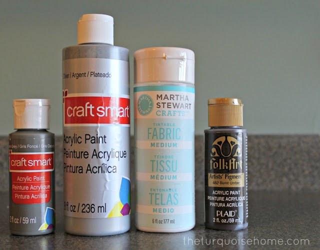 Craft paint for stenciling curtains