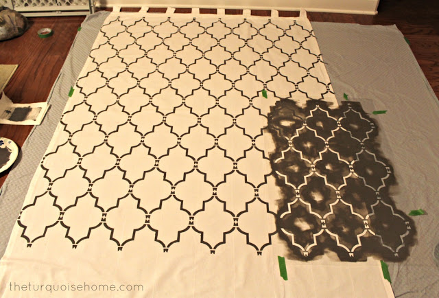 DIY Stenciled curtains tutorial