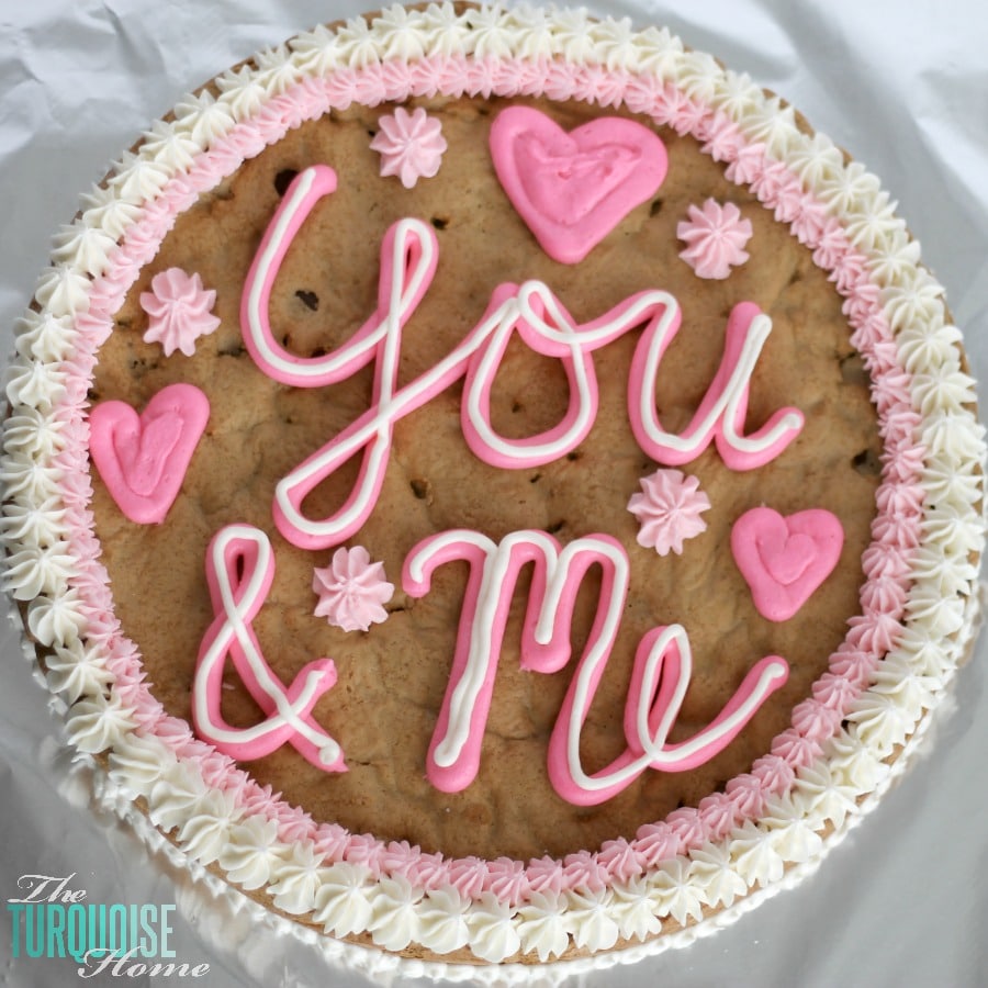 Chocolate Chip Cookie Cake {Valentine's Day}
