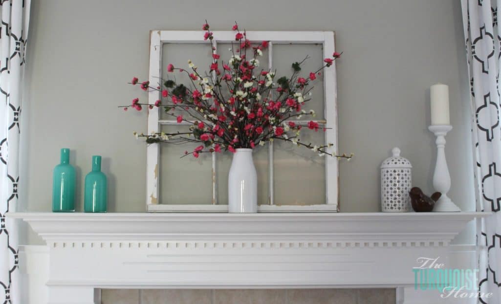 spring mantel decor