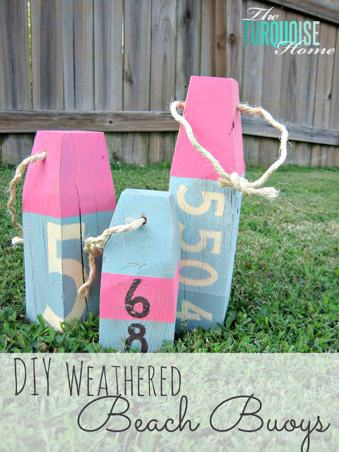 DIY Weathered Wood Beach Buoys for Coastal Home Decor