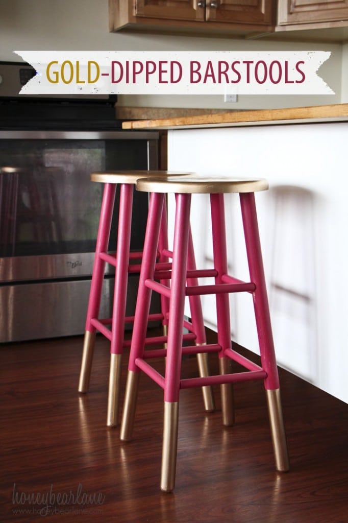 Gold-Dipped Barstools at honeybearlane
