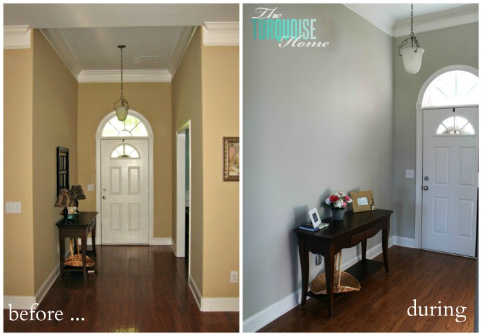 This is a before and during entry way shot!