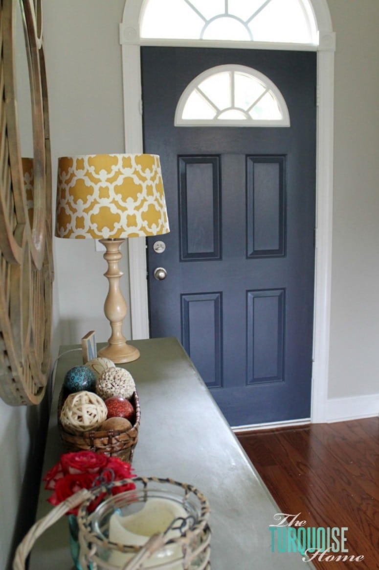 How to Paint Your Front Door | Hale Navy| TheTurquoiseHome.com