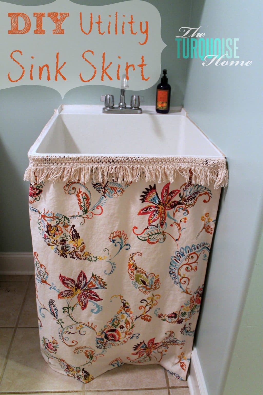 DIY Utility Sink Skirt
