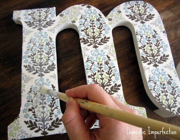 Fabric-Covered Initial