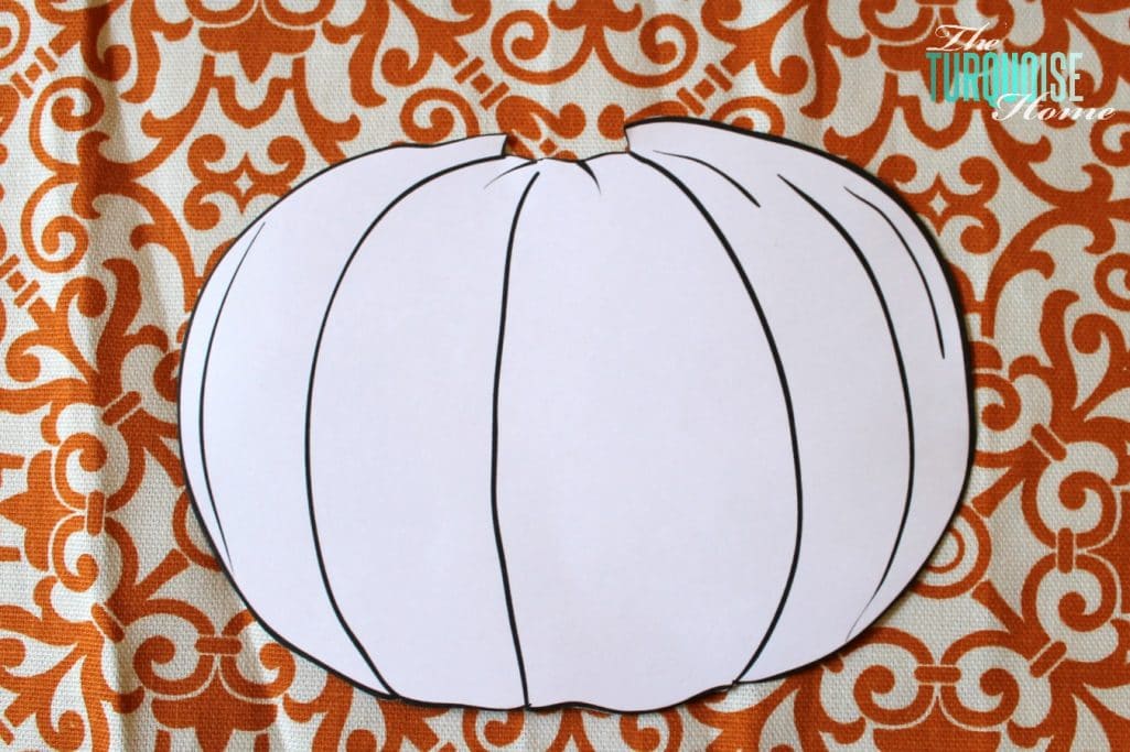 Scrappy Pumpkin Fall Decor | The Turquoise Home #diy