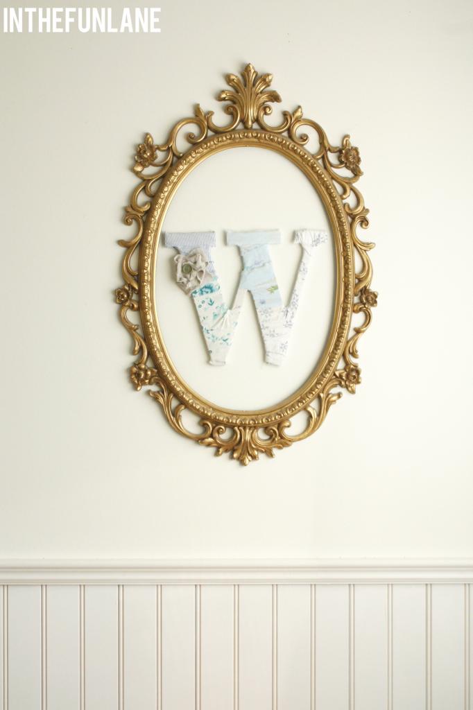 Wrapped Fabric Letter