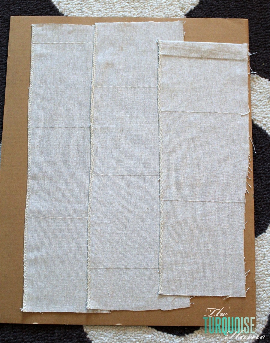 Burlap Monogram Layered Fabric Scraps