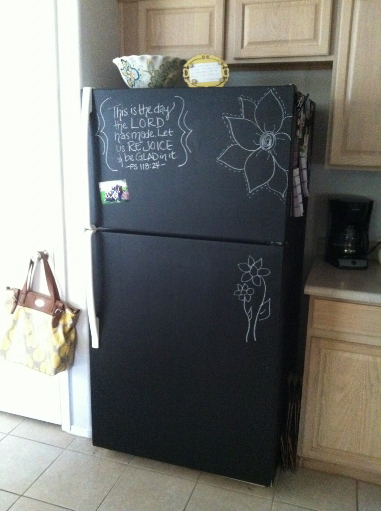 Chalkboard Paint Refrigerator