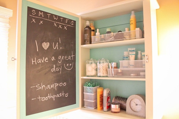 Chalkboard Painted Medicine Cabinet