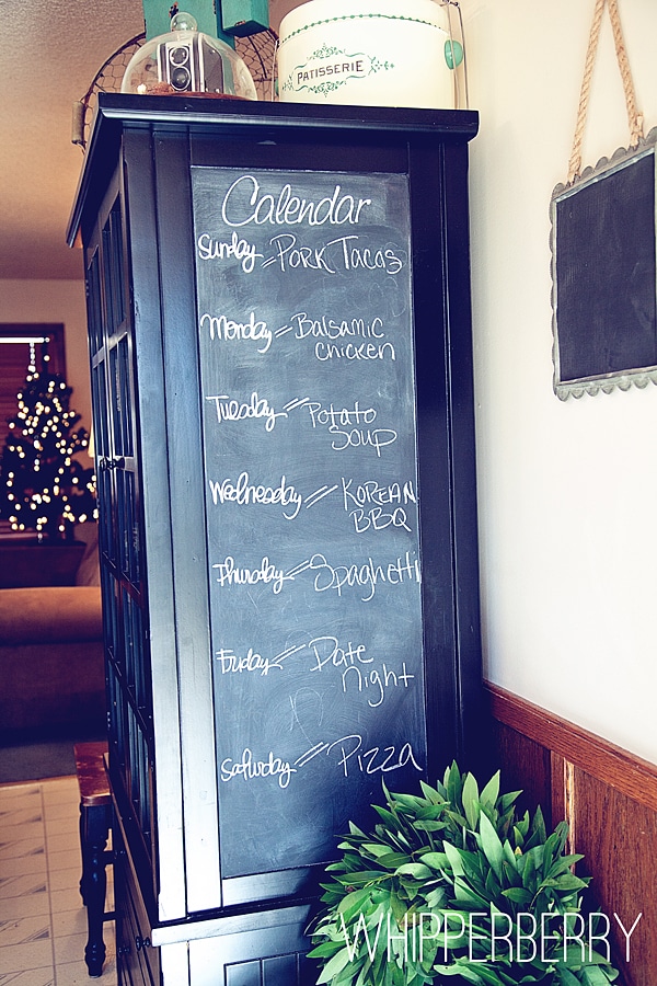 Chalkboard Menu Planner