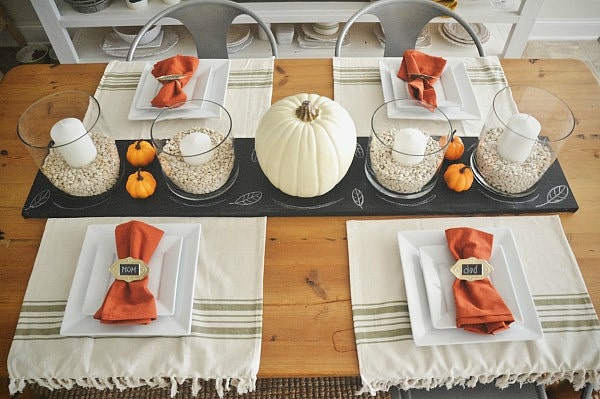 DIY Chalkboard Table Runner