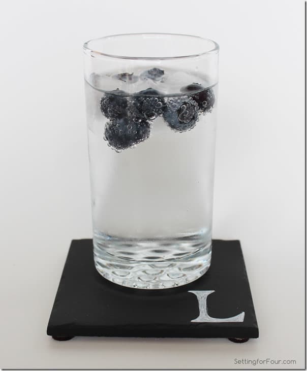 Chalkboard Paint Monogrammed Coasters
