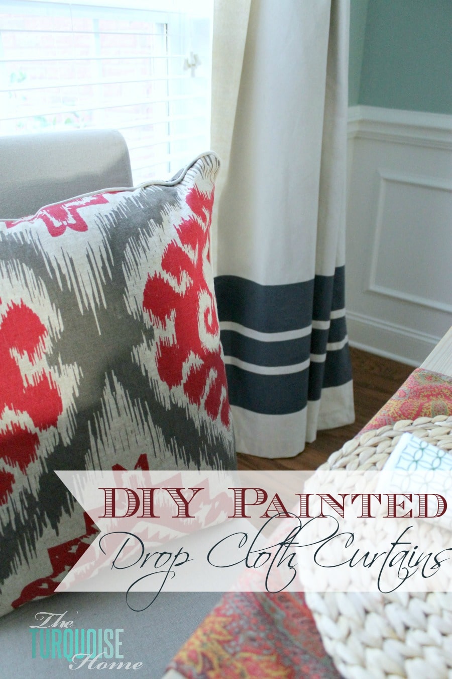 DIY Drop Cloth Curtains