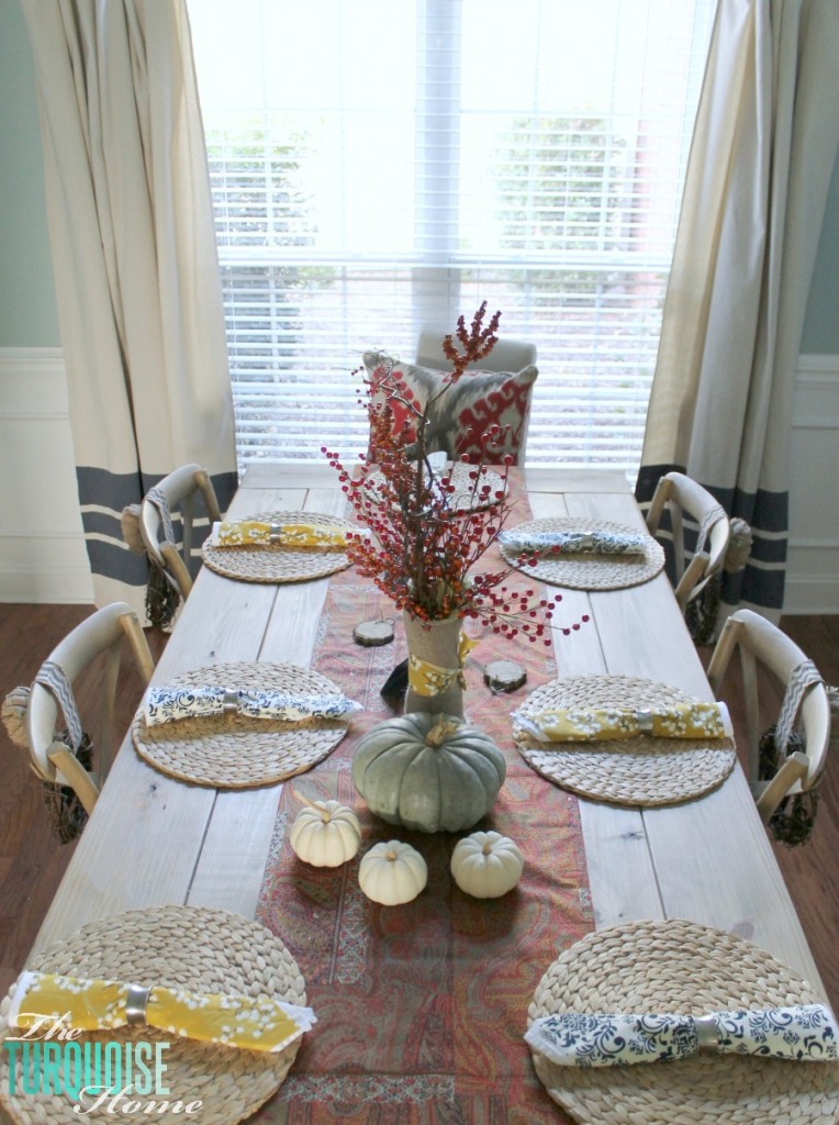DIY Painted Drop Cloth Curtains | TheTurquoiseHome.com