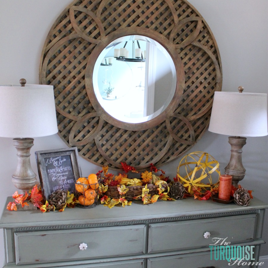 Fall Vignette with new lighting