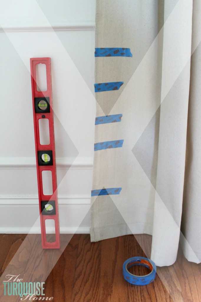 DIY Painted Drop Cloth Curtains | TheTurquoiseHome.com