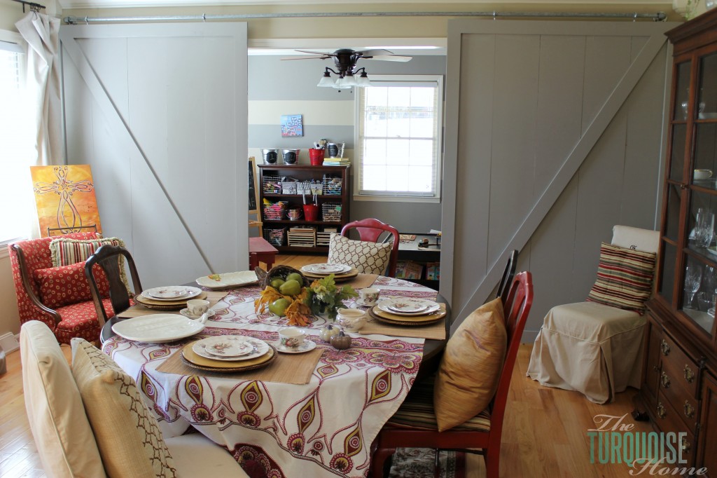 DIY Simple Sliding Barn Doors | TheTurquoiseHome.com