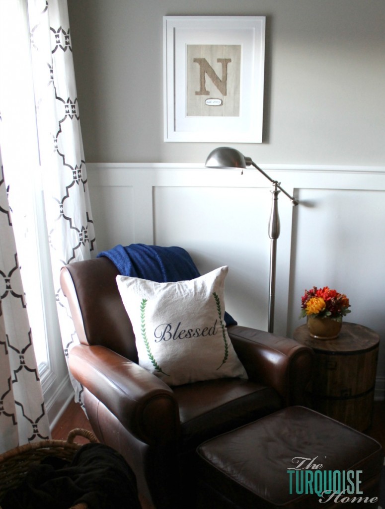 DIY Stenciled Drop Cloth Pillow #diy #dropcloth #silhouette
