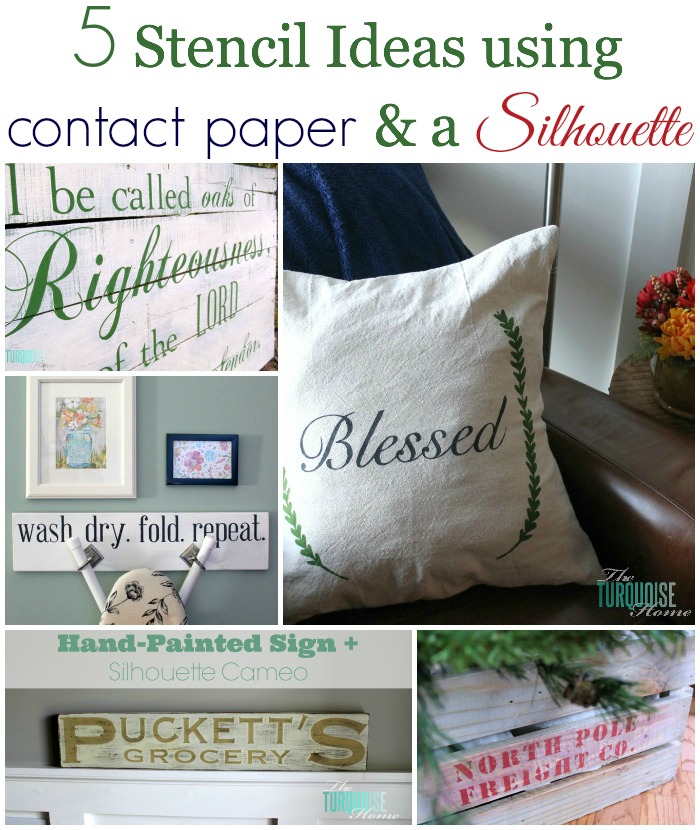 5 Stencil Ideas using Contact Paper and a Silhouette