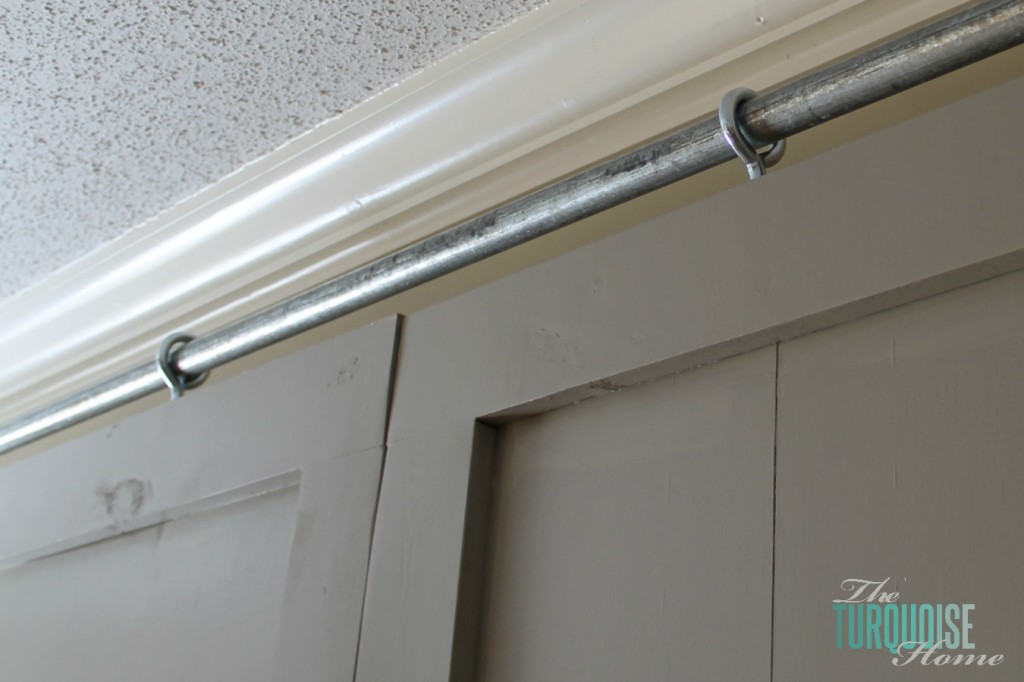 DIY Simple Sliding Barn Doors | TheTurquoiseHome.com