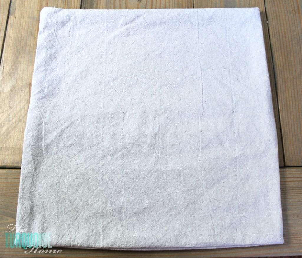 DIY Stenciled Drop Cloth Pillow #diy #dropcloth #silhouette