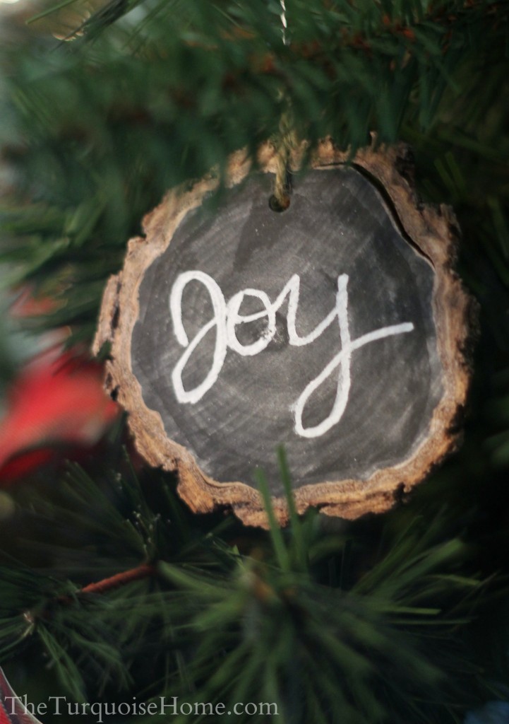 Chalkboard Wood-Slice Ornaments