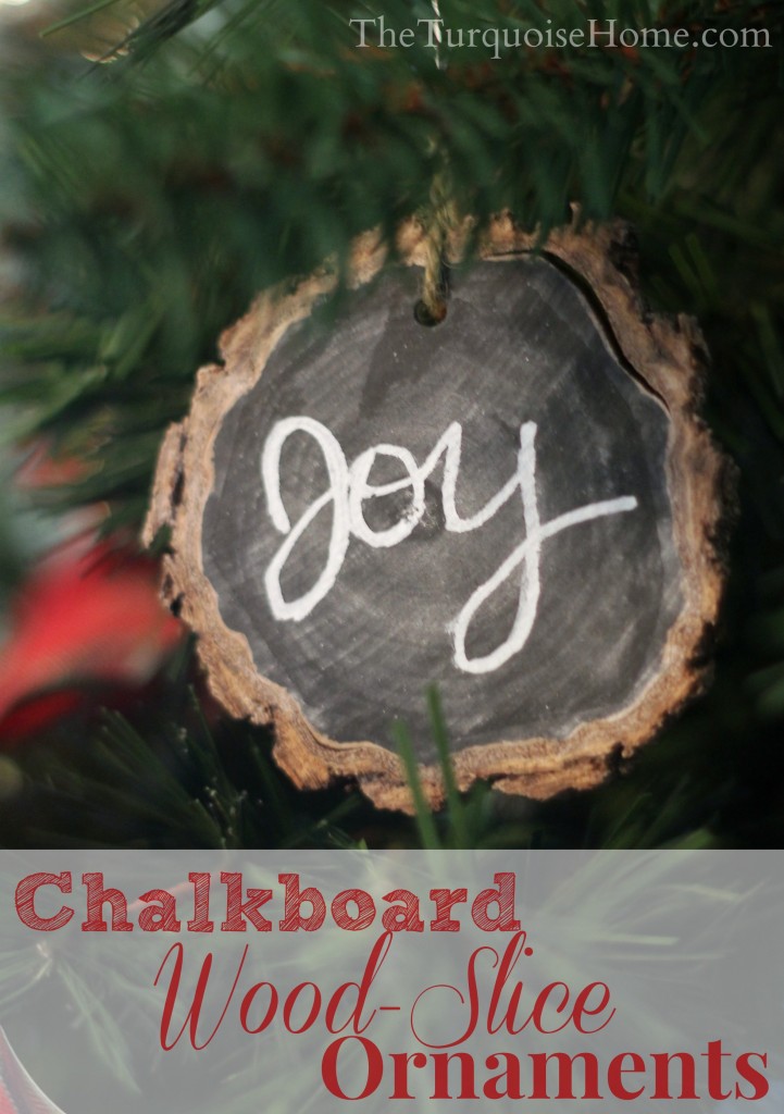 Chalkboard Wood-Slice Ornaments