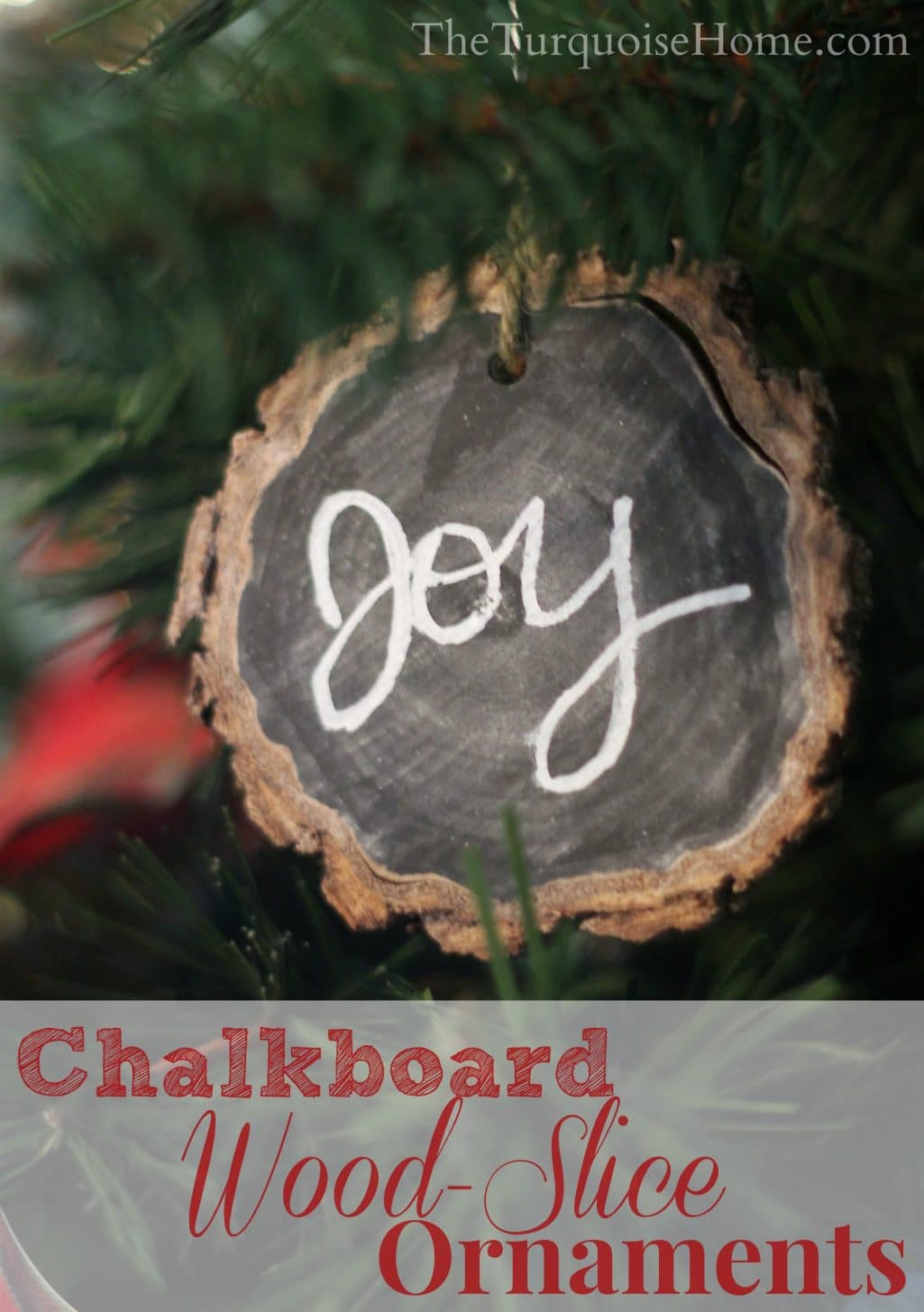 Chalkboard Wood-Slice Ornaments