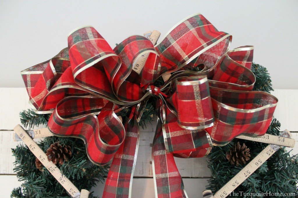 Traditional Red and Green Christmas Mantel. Find out all the details at TheTurquoiseHome.com