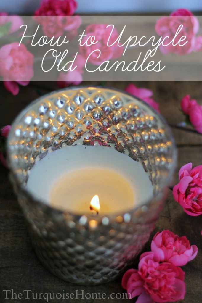 Upcycle Old Candles {find out all the details at TheTurquoiseHome.com}