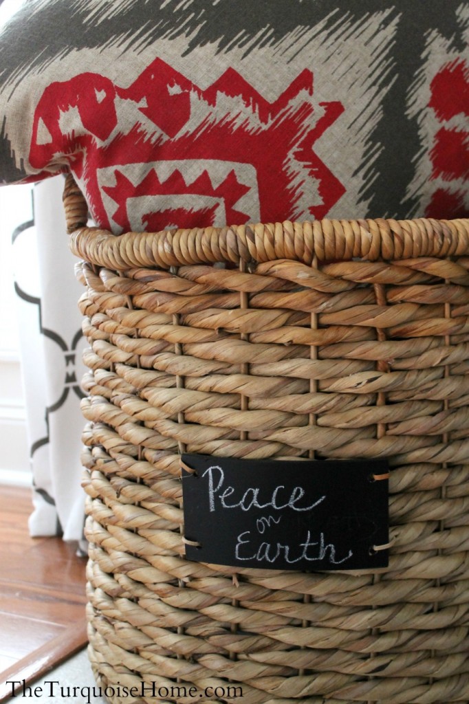 Traditional Red and Green Christmas Mantel. Find out all the details at TheTurquoiseHome.com