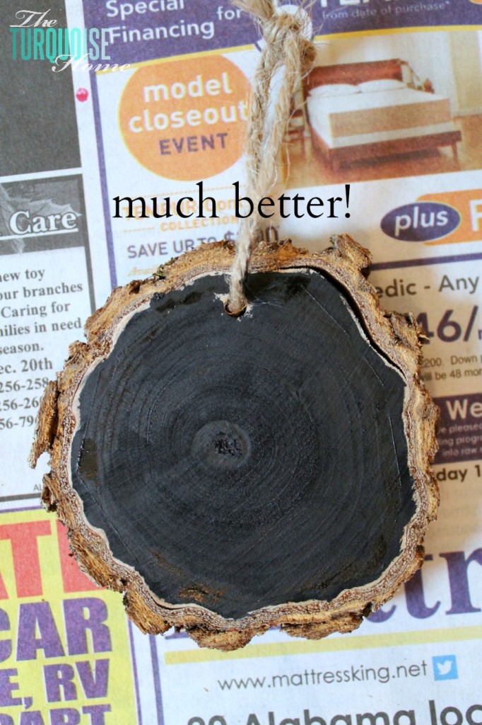 Chalkboard Wood-Slice Ornaments