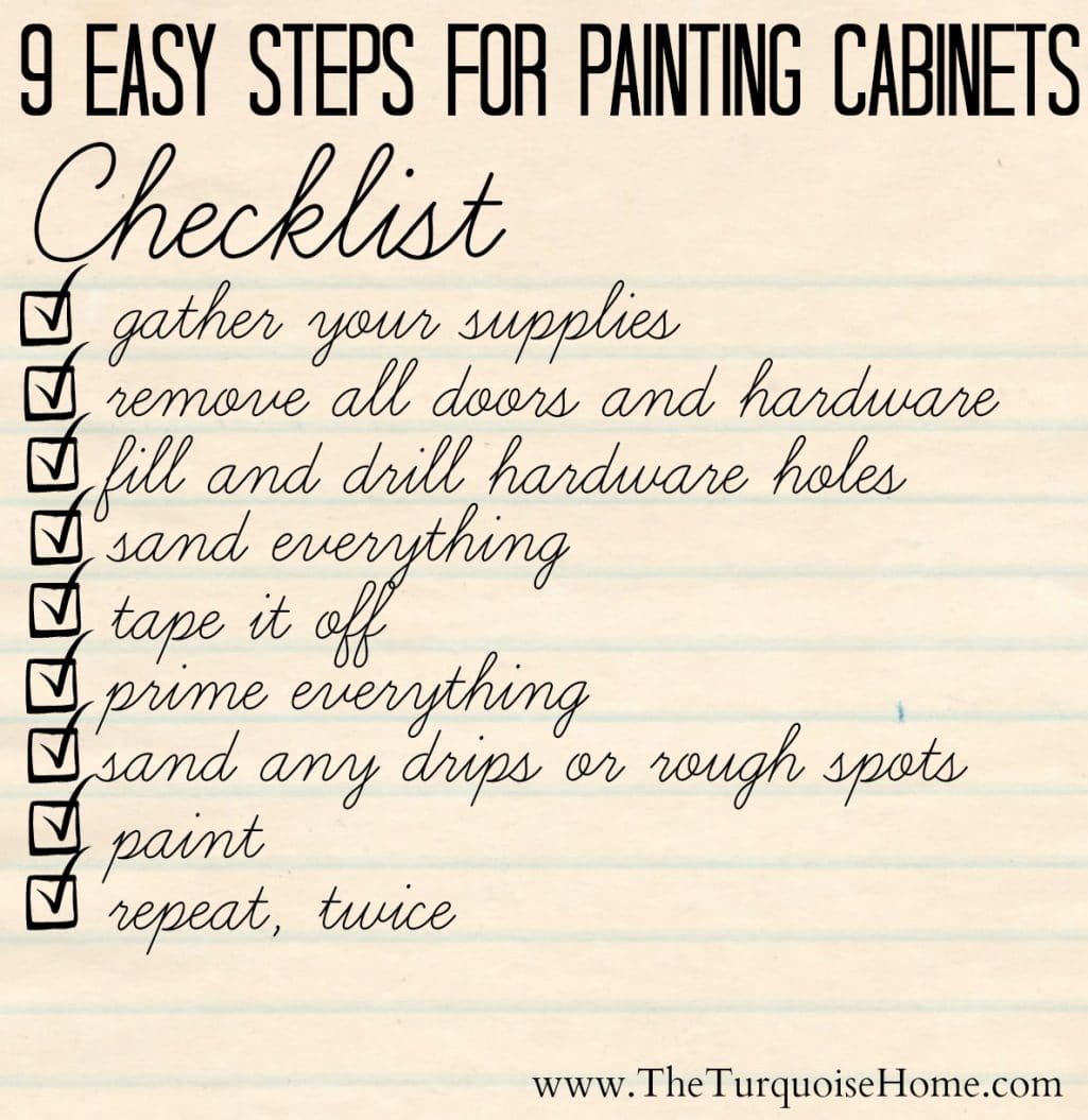 9 Easy Steps for Painting Cabinets! Painting cabinets can be overwhelming, but doesn't have to be!