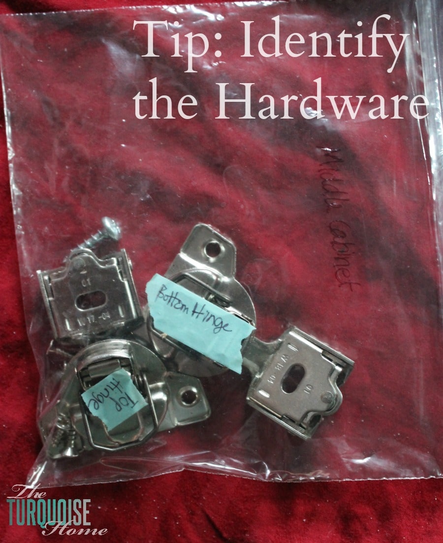 Quick tip for painting cabinets: make sure you label all of your hardware!