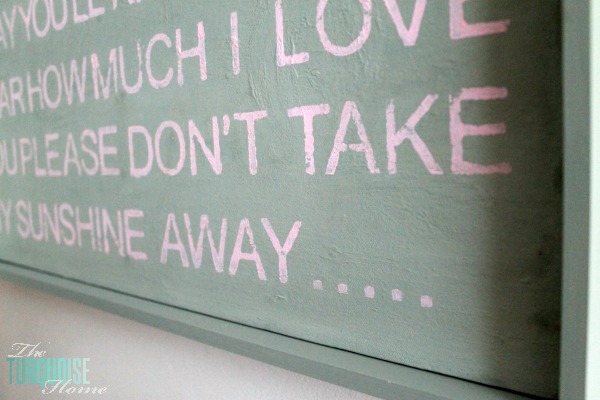 DIY Stamped Wall Art | "You Are My Sunshine"