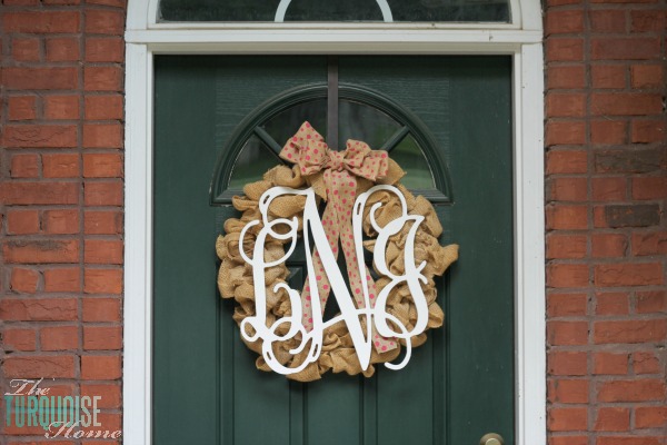 Wooden Monogram Wreath