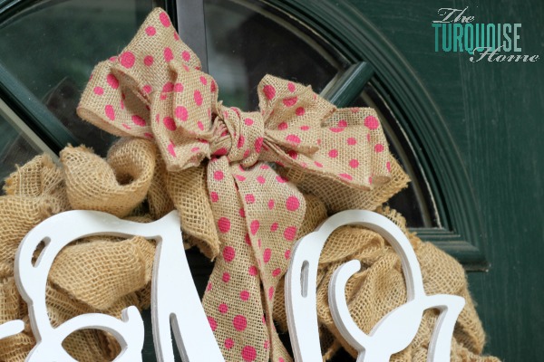 Wooden Monogram Burlap Wreath