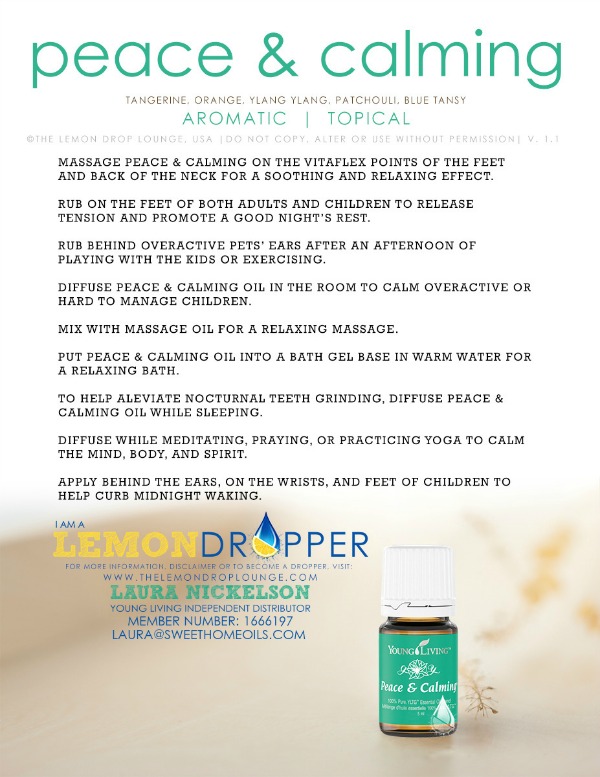 Amazingly good for sleep! Peace and Calming essential oil blend