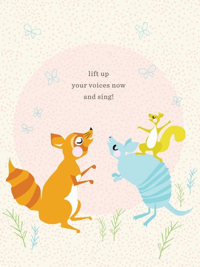 Raccoon and Armadillo Singing Art Print