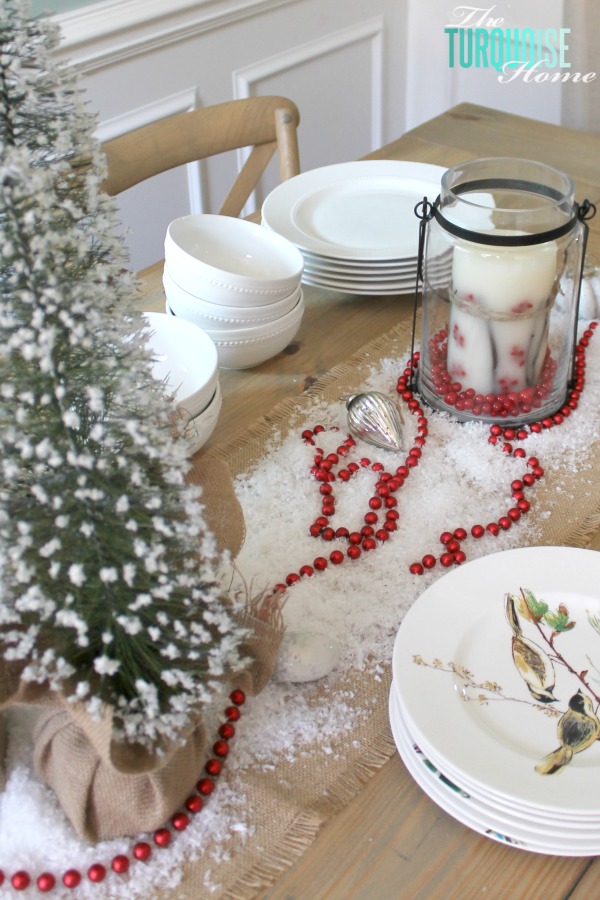 A Rustic Glam Christmas Tree in the Dining Room
