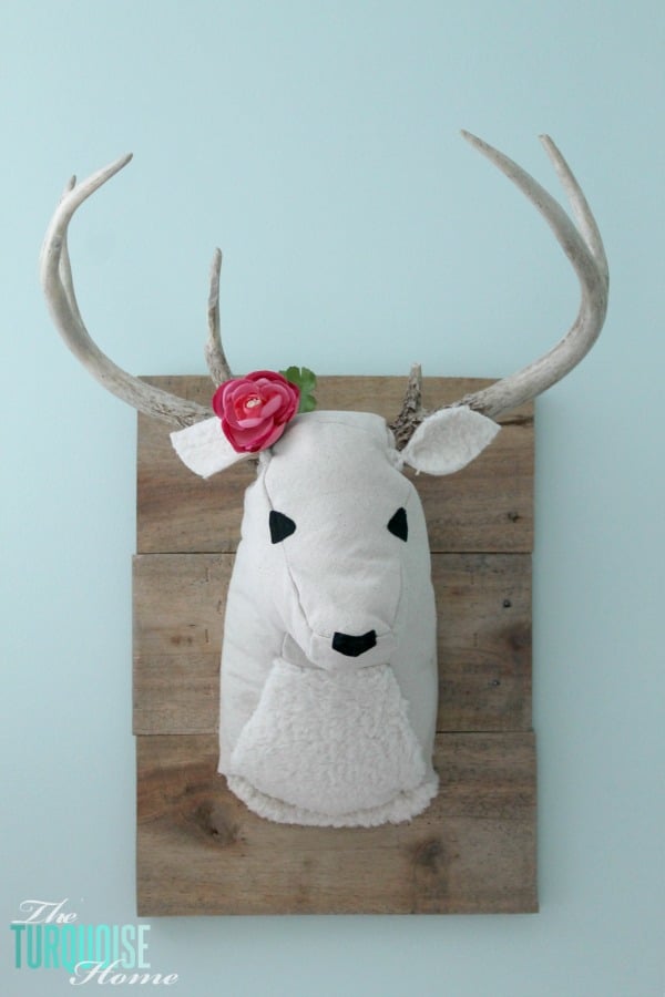DIY Plush Deer Head | TheTurquoiseHome.com