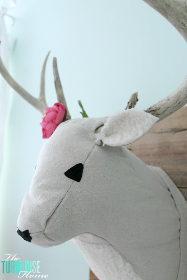DIY Plush Deer Head | TheTurquoiseHome.com
