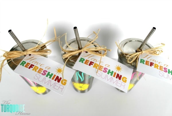 Great Summer Gift Idea!! Have a Refreshing Summer (monogramed cup gift idea) - perfect for teachers or anyone else who needs a great cup this summer! :) | All the details at TheTurquoiseHome.com